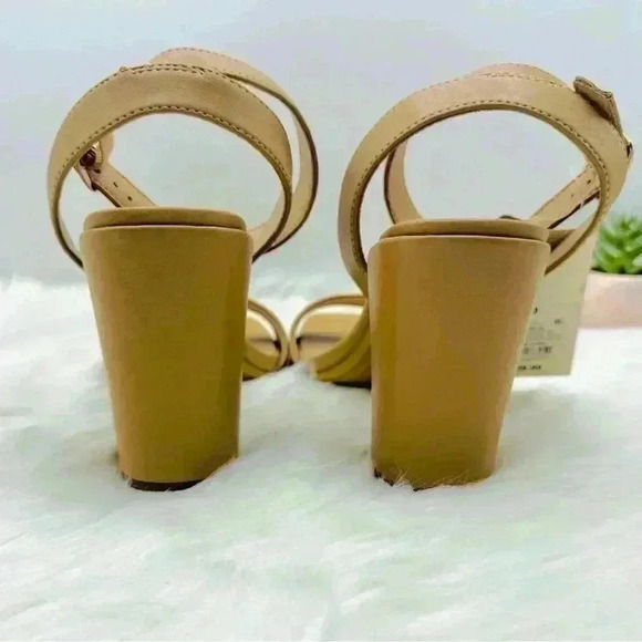 A New Day Light Tan ADR05 Sal 4” High Heel Open Toe Strappy Sandals Size 10 - Picture 4 of 8